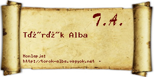 Török Alba névjegykártya